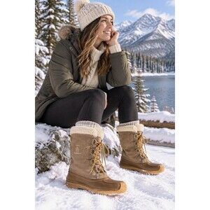 Vtg Sorel Tundra Boots Wm 6 Made In Canada Kaufman Winter Snow Duck Leather